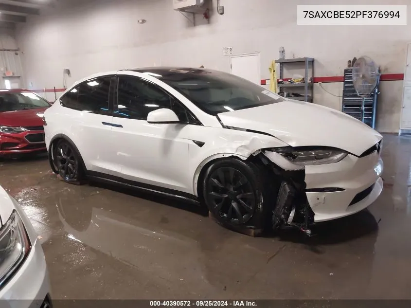 2023 Tesla Model X Dual Motor All-Wheel Drive/Standard Range VIN: 7SAXCBE52PF376994 Lot: 40390572