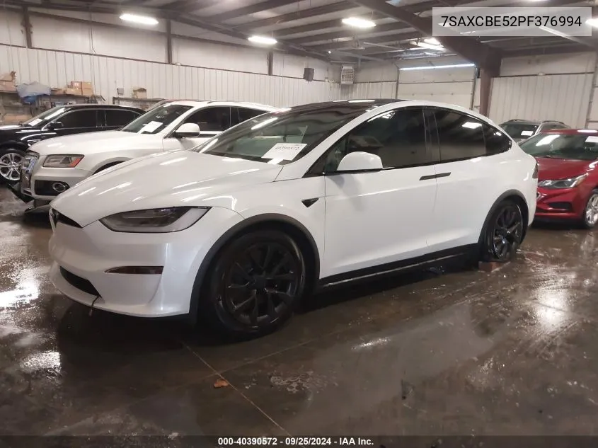 2023 Tesla Model X Dual Motor All-Wheel Drive/Standard Range VIN: 7SAXCBE52PF376994 Lot: 40390572