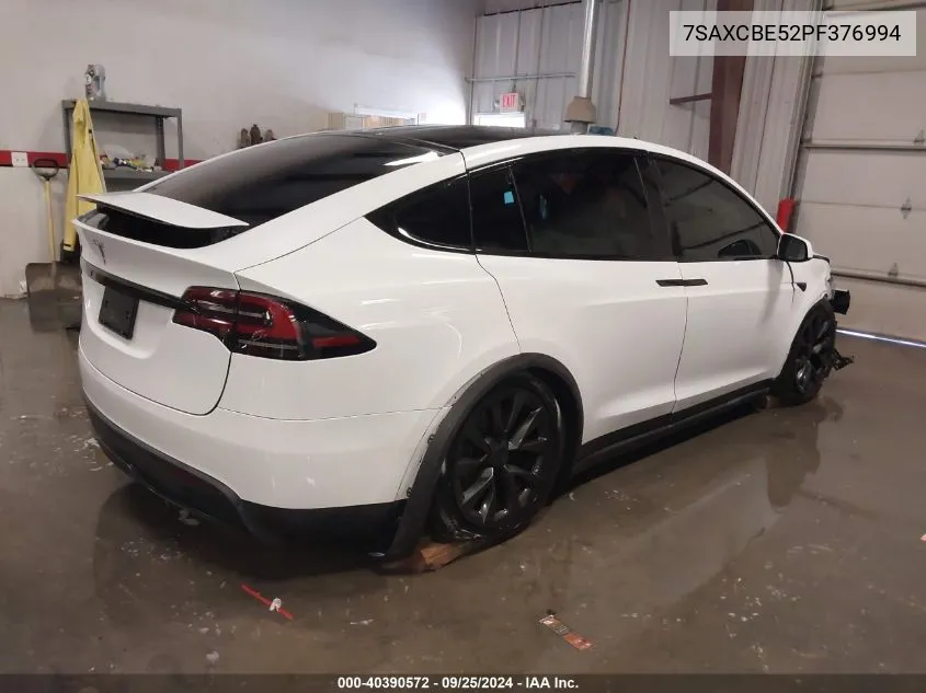 2023 Tesla Model X Dual Motor All-Wheel Drive/Standard Range VIN: 7SAXCBE52PF376994 Lot: 40390572