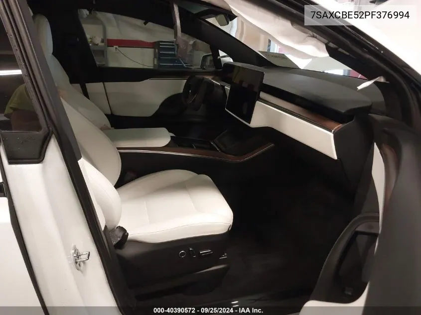 2023 Tesla Model X Dual Motor All-Wheel Drive/Standard Range VIN: 7SAXCBE52PF376994 Lot: 40390572