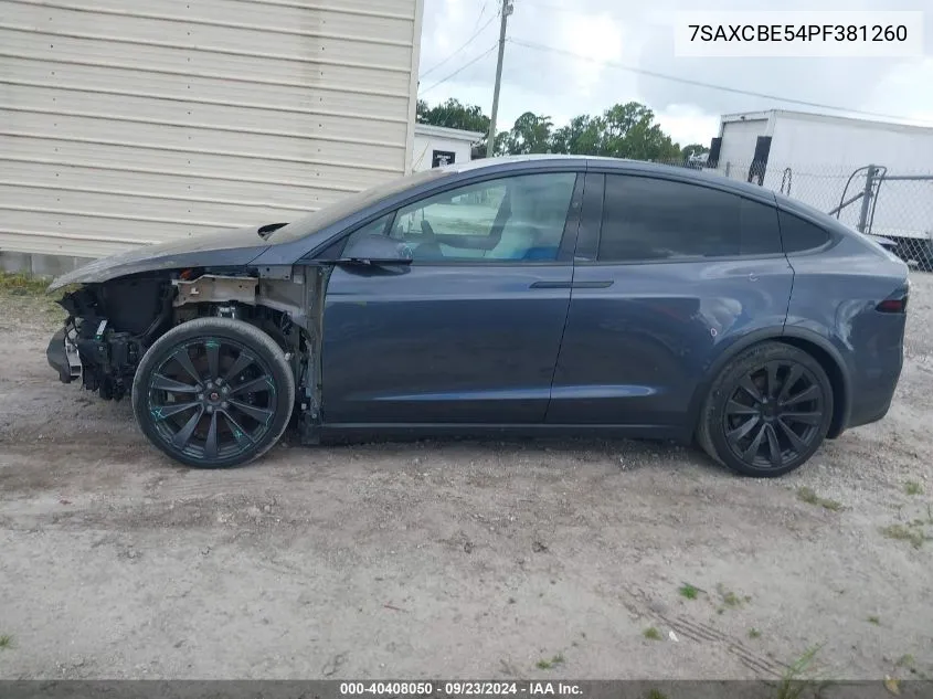 2023 Tesla Model X Dual Motor All-Wheel Drive/Standard Range VIN: 7SAXCBE54PF381260 Lot: 40408050