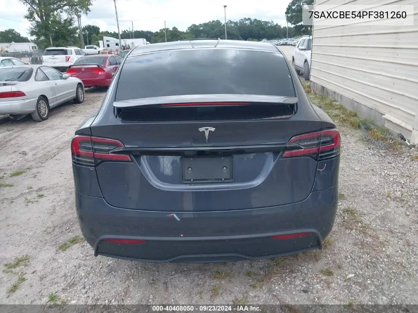 2023 Tesla Model X Dual Motor All-Wheel Drive/Standard Range VIN: 7SAXCBE54PF381260 Lot: 40408050