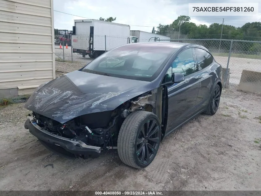 2023 Tesla Model X Dual Motor All-Wheel Drive/Standard Range VIN: 7SAXCBE54PF381260 Lot: 40408050