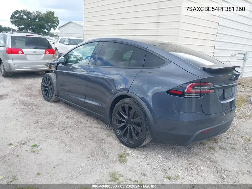 2023 Tesla Model X Dual Motor All-Wheel Drive/Standard Range VIN: 7SAXCBE54PF381260 Lot: 40408050