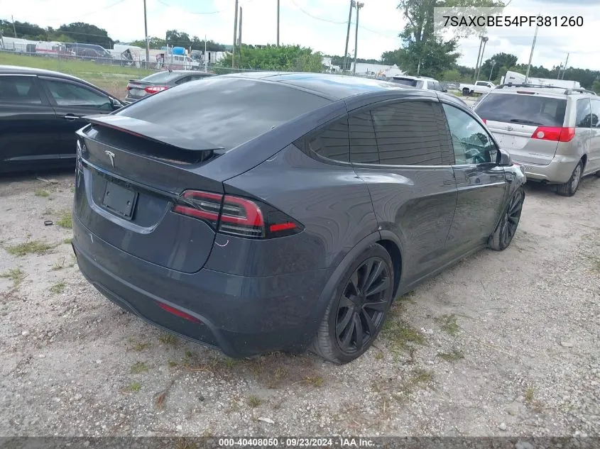 2023 Tesla Model X Dual Motor All-Wheel Drive/Standard Range VIN: 7SAXCBE54PF381260 Lot: 40408050