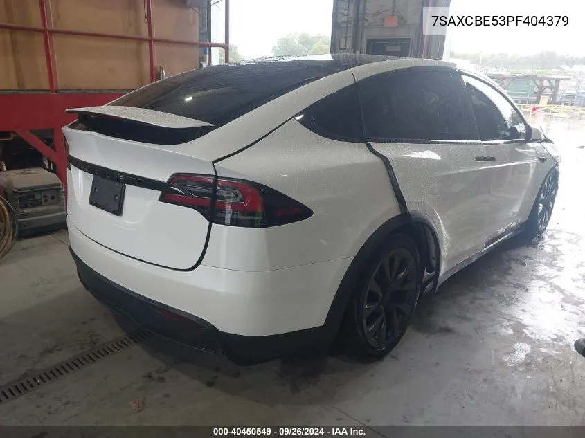 2023 Tesla Model X Dual Motor All-Wheel Drive/Standard Range VIN: 7SAXCBE53PF404379 Lot: 40450549