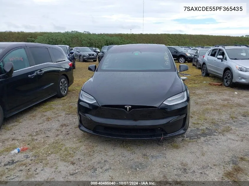 2023 Tesla Model X VIN: 7SAXCDE55PF365435 Lot: 40495040