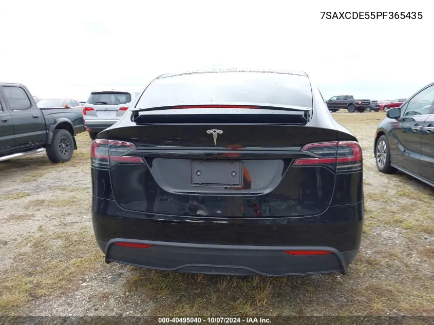 2023 Tesla Model X VIN: 7SAXCDE55PF365435 Lot: 40495040