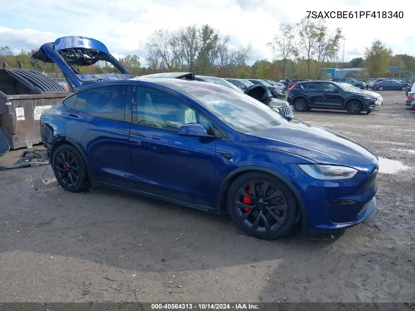 2023 Tesla Model X Plaid Tri Motor All-Wheel Drive VIN: 7SAXCBE61PF418340 Lot: 40564313