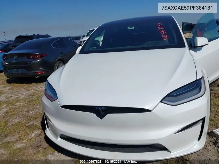 2023 Tesla Model X Dual Motor All-Wheel Drive/Standard Range VIN: 7SAXCAE59PF384181 Lot: 40567826