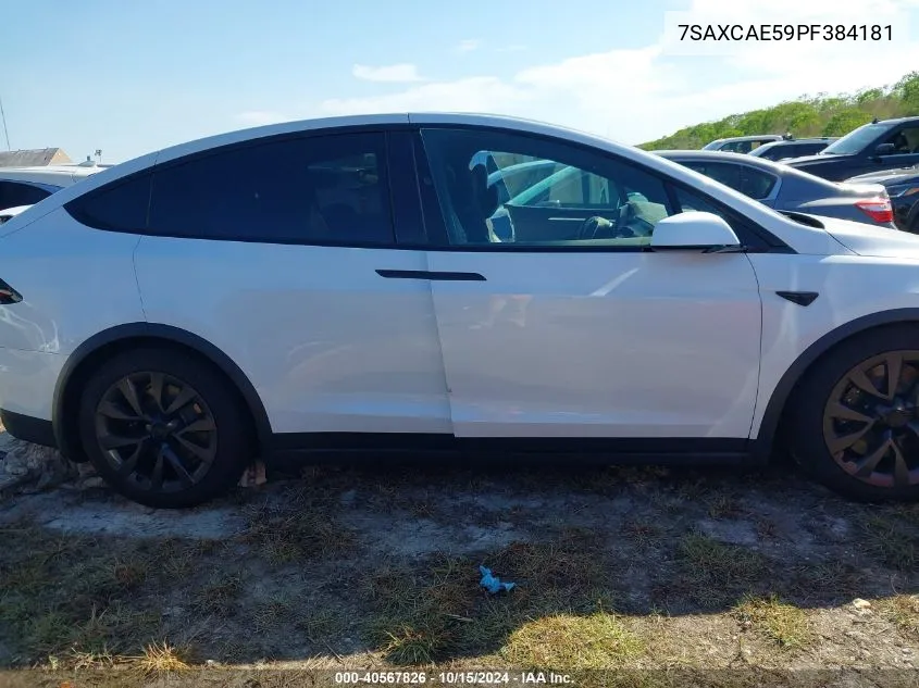 2023 Tesla Model X Dual Motor All-Wheel Drive/Standard Range VIN: 7SAXCAE59PF384181 Lot: 40567826