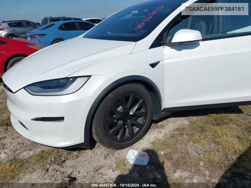 2023 Tesla Model X Dual Motor All-Wheel Drive/Standard Range VIN: 7SAXCAE59PF384181 Lot: 40567826