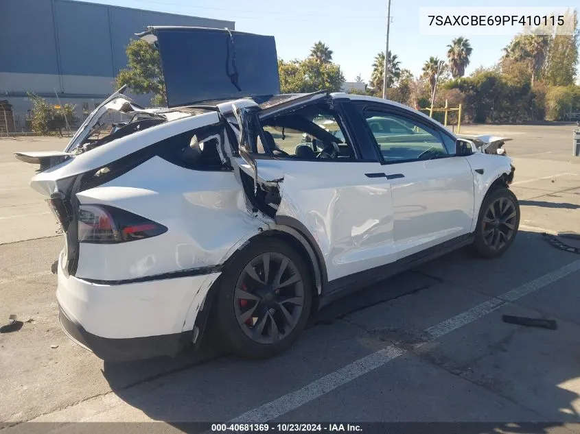 2023 Tesla Model X Plaid Tri Motor All-Wheel Drive VIN: 7SAXCBE69PF410115 Lot: 40681369