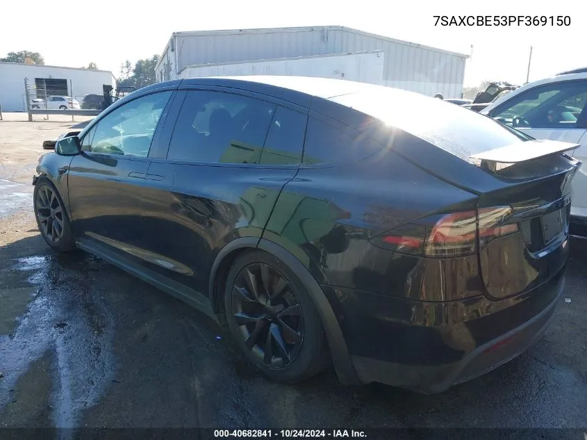 2023 Tesla Model X Dual Motor All-Wheel Drive/Standard Range VIN: 7SAXCBE53PF369150 Lot: 40682841