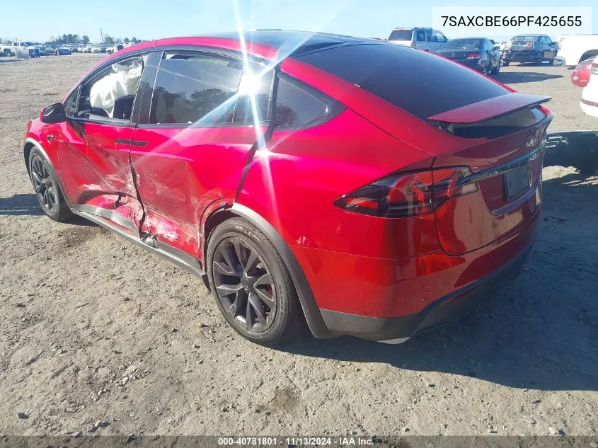 2023 Tesla Model X Plaid Tri Motor All-Wheel Drive VIN: 7SAXCBE66PF425655 Lot: 40781801