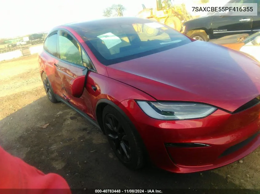 2023 Tesla Model X Dual Motor All-Wheel Drive/Standard Range VIN: 7SAXCBE55PF416355 Lot: 40783448