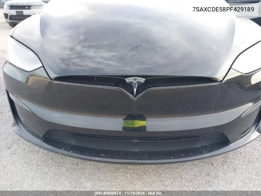 2023 Tesla Model X Dual Motor All-Wheel Drive/Standard Range VIN: 7SAXCDE58PF429189 Lot: 40856674