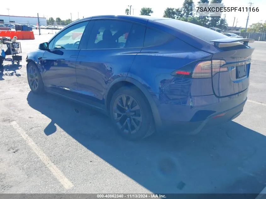 2023 Tesla Model X Dual Motor All-Wheel Drive/Standard Range VIN: 7SAXCDE55PF411166 Lot: 40862340