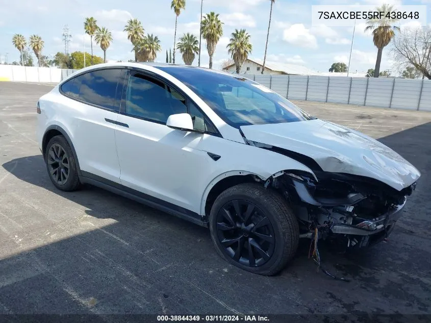 2024 Tesla Model X Long Range VIN: 7SAXCBE55RF438648 Lot: 38844349