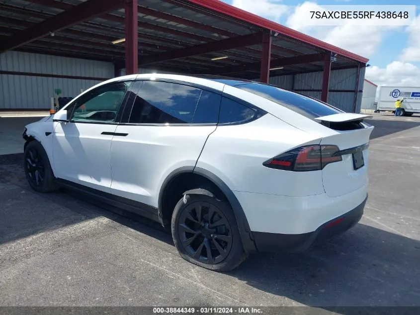 2024 Tesla Model X Long Range VIN: 7SAXCBE55RF438648 Lot: 38844349