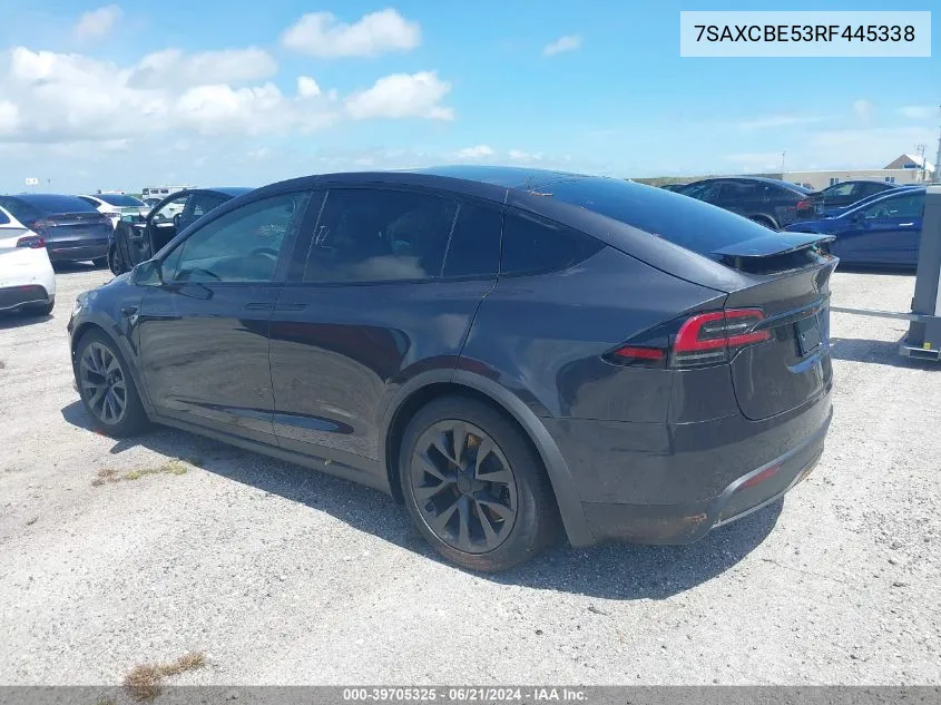 2024 Tesla Model X Long Range VIN: 7SAXCBE53RF445338 Lot: 39705325