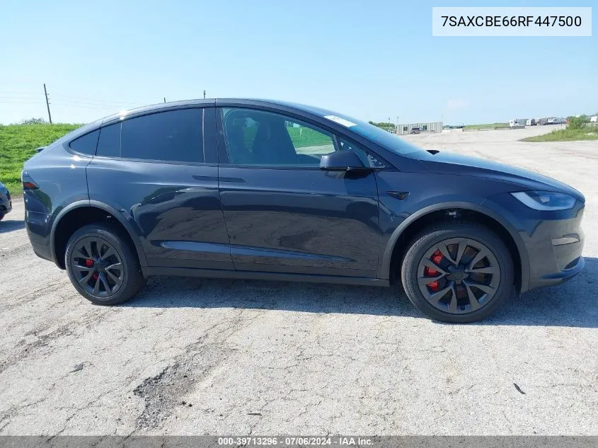 2024 Tesla Model X Plaid Tri Motor All-Wheel Drive VIN: 7SAXCBE66RF447500 Lot: 39713296