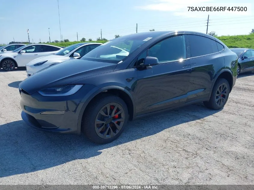 2024 Tesla Model X Plaid Tri Motor All-Wheel Drive VIN: 7SAXCBE66RF447500 Lot: 39713296