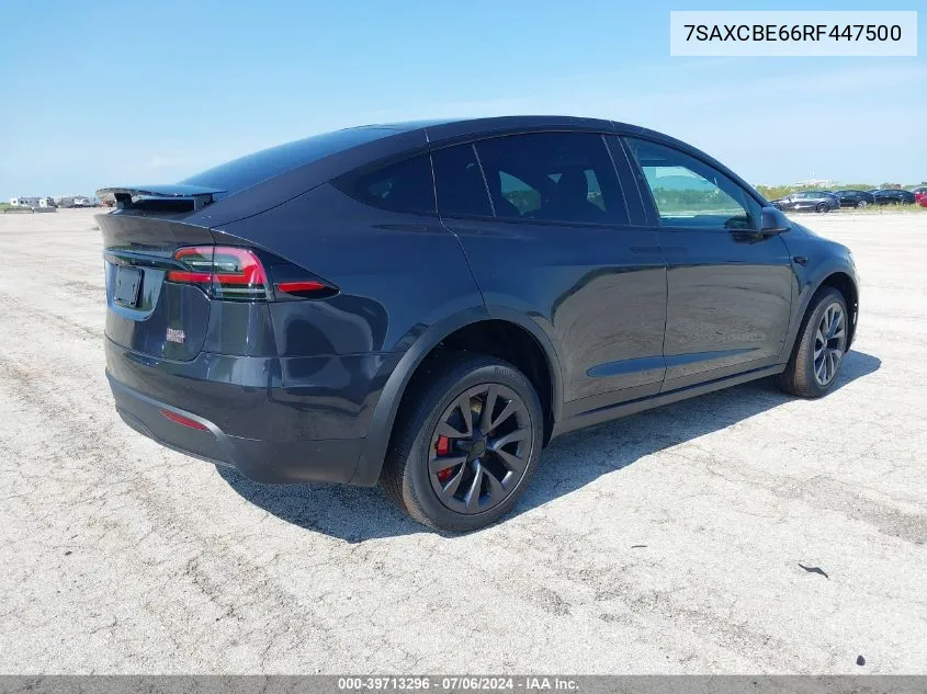 2024 Tesla Model X Plaid Tri Motor All-Wheel Drive VIN: 7SAXCBE66RF447500 Lot: 39713296