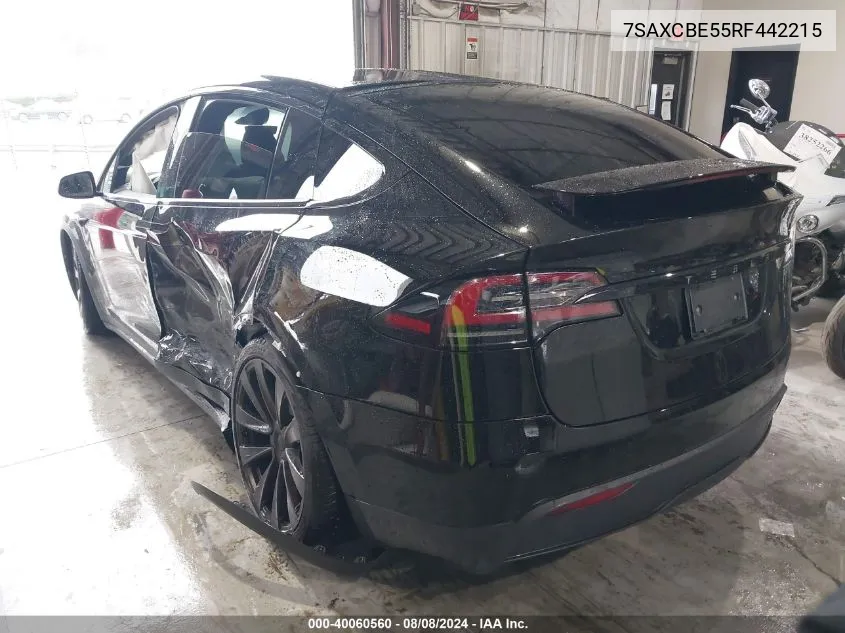 2024 Tesla Model X Long Range VIN: 7SAXCBE55RF442215 Lot: 40060560