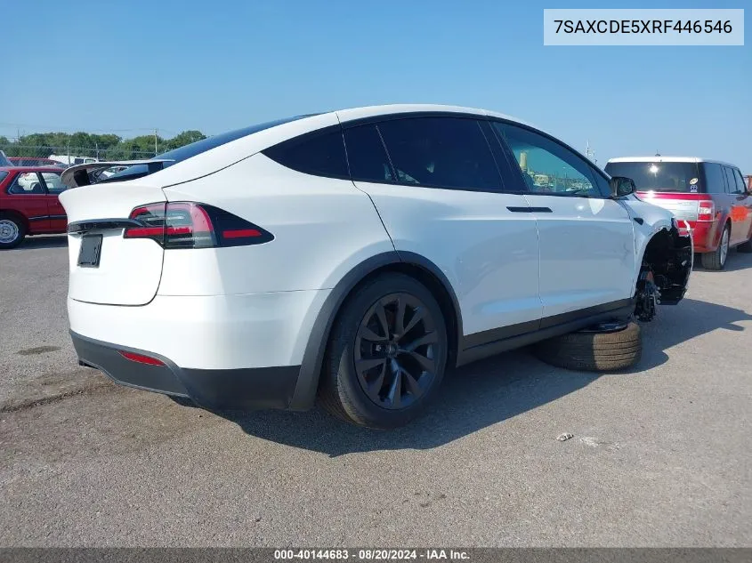 2024 Tesla Model X Long Range VIN: 7SAXCDE5XRF446546 Lot: 40144683