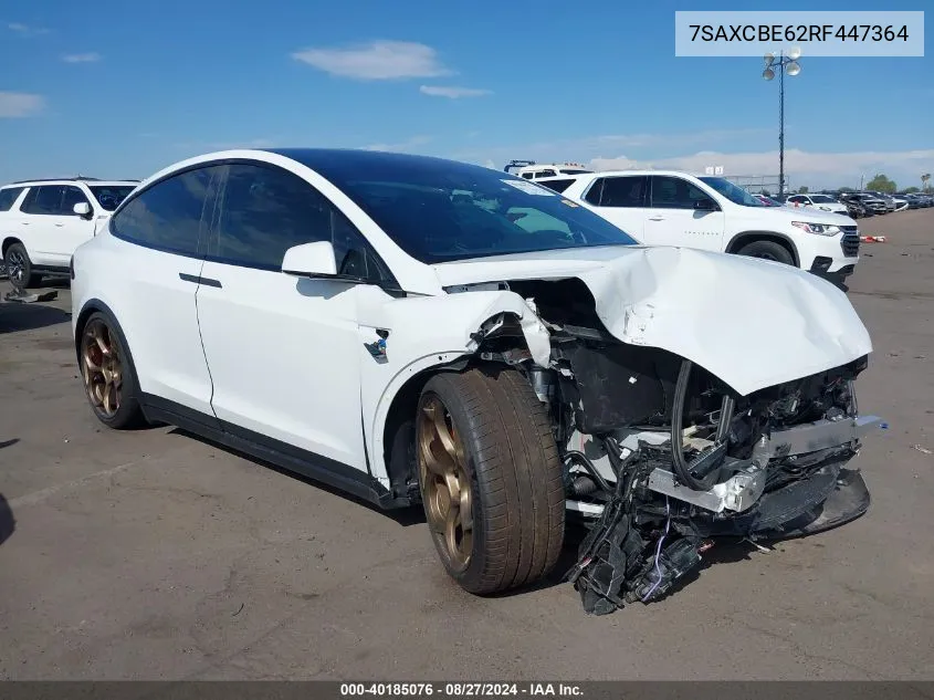 2024 Tesla Model X Plaid Tri Motor All-Wheel Drive VIN: 7SAXCBE62RF447364 Lot: 40185076