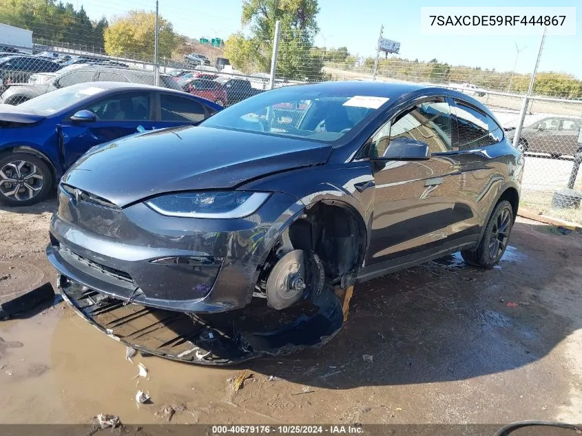 2024 Tesla Model X Long Range VIN: 7SAXCDE59RF444867 Lot: 40679176