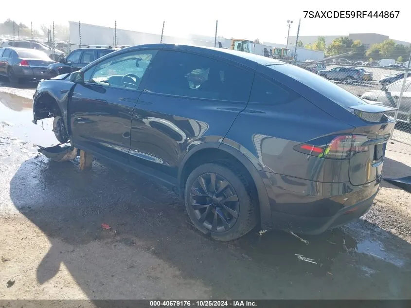 2024 Tesla Model X Long Range VIN: 7SAXCDE59RF444867 Lot: 40679176