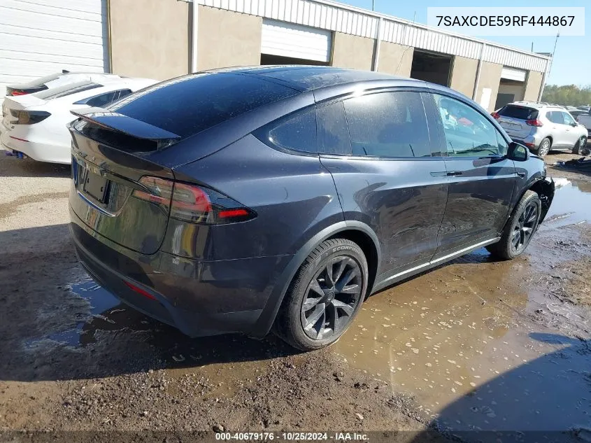 2024 Tesla Model X Long Range VIN: 7SAXCDE59RF444867 Lot: 40679176