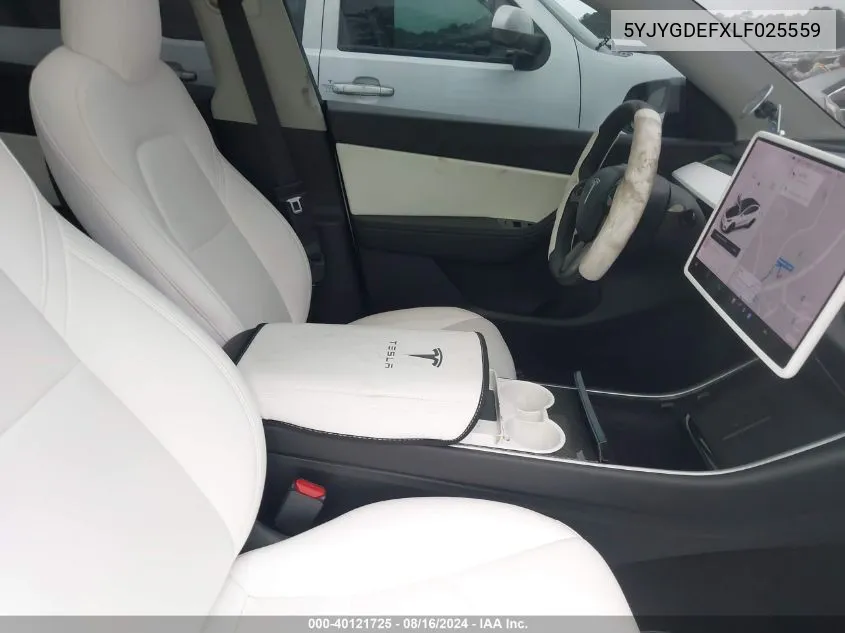 5YJYGDEFXLF025559 2020 Tesla Model Y