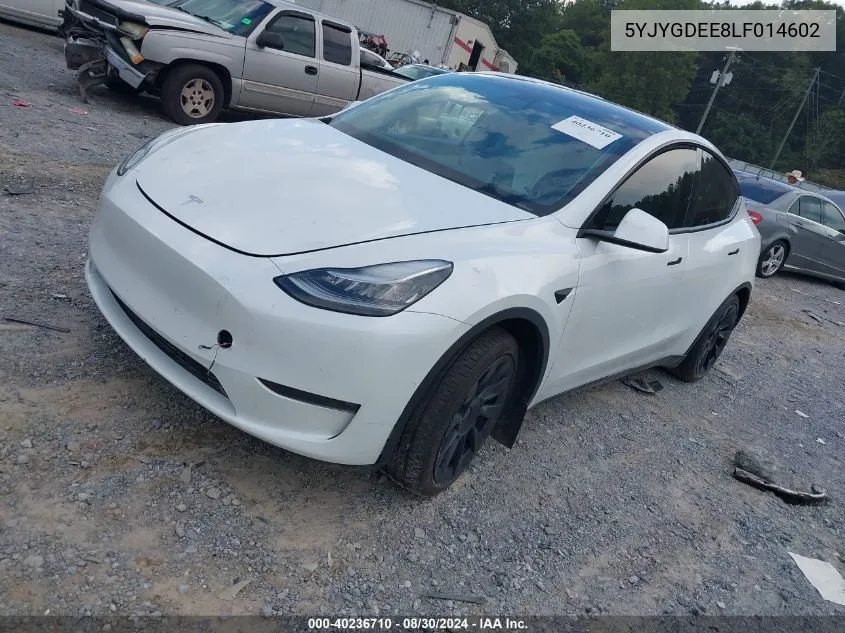 5YJYGDEE8LF014602 2020 Tesla Model Y Long Range Dual Motor All-Wheel Drive