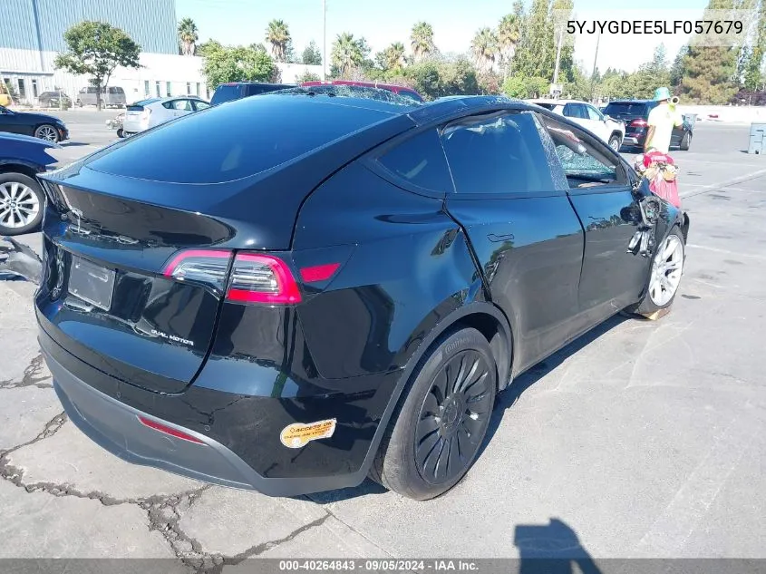 2020 Tesla Model Y Long Range Dual Motor All-Wheel Drive VIN: 5YJYGDEE5LF057679 Lot: 40264843