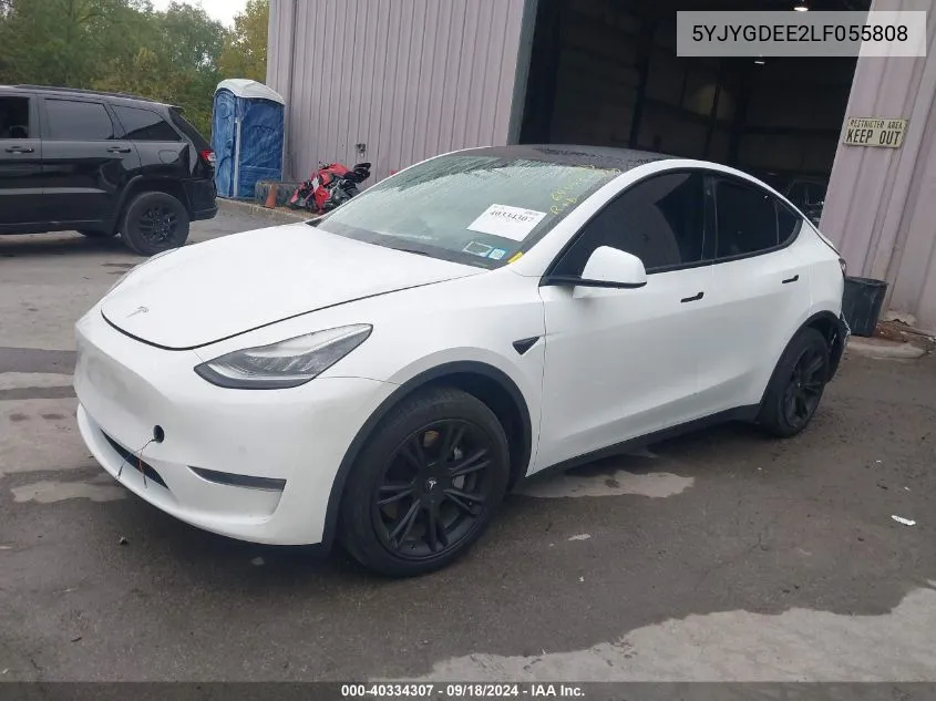 2020 Tesla Model Y Long Range Dual Motor All-Wheel Drive VIN: 5YJYGDEE2LF055808 Lot: 40334307