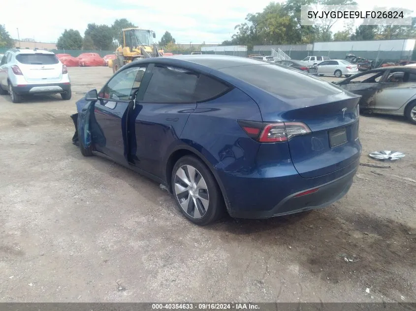 5YJYGDEE9LF026824 2020 Tesla Model Y Long Range Dual Motor All-Wheel Drive