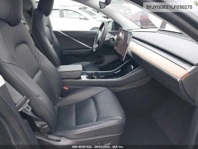 2020 Tesla Model Y Long Range Dual Motor All-Wheel Drive VIN: 5YJYGDEE1LF050275 Lot: 40381422