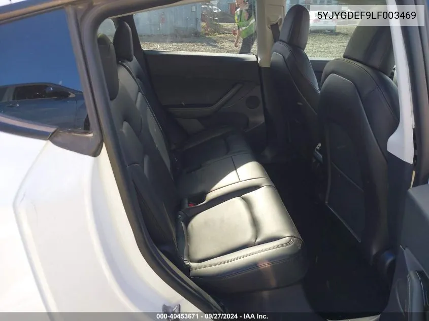 2020 Tesla Model Y Long Range Dual Motor All-Wheel Drive/Performance Dual Motor All-Wheel Drive VIN: 5YJYGDEF9LF003469 Lot: 40453671