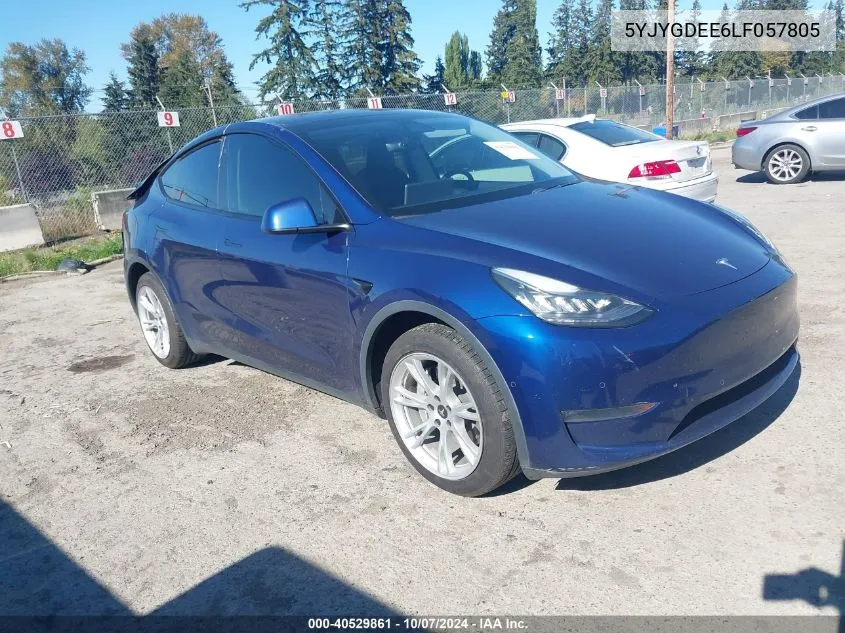 2020 Tesla Model Y Long Range Dual Motor All-Wheel Drive VIN: 5YJYGDEE6LF057805 Lot: 40529861