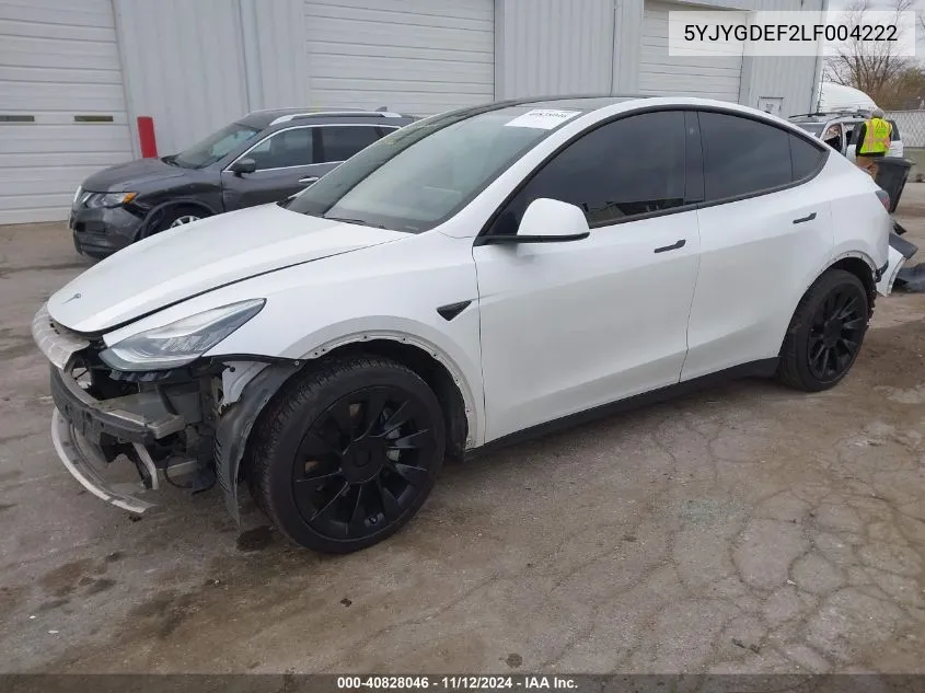 5YJYGDEF2LF004222 2020 Tesla Model Y Long Range Dual Motor All-Wheel Drive/Performance Dual Motor All-Wheel Drive