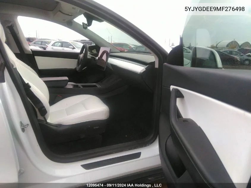 5YJYGDEE9MF276498 2021 Tesla Model Y