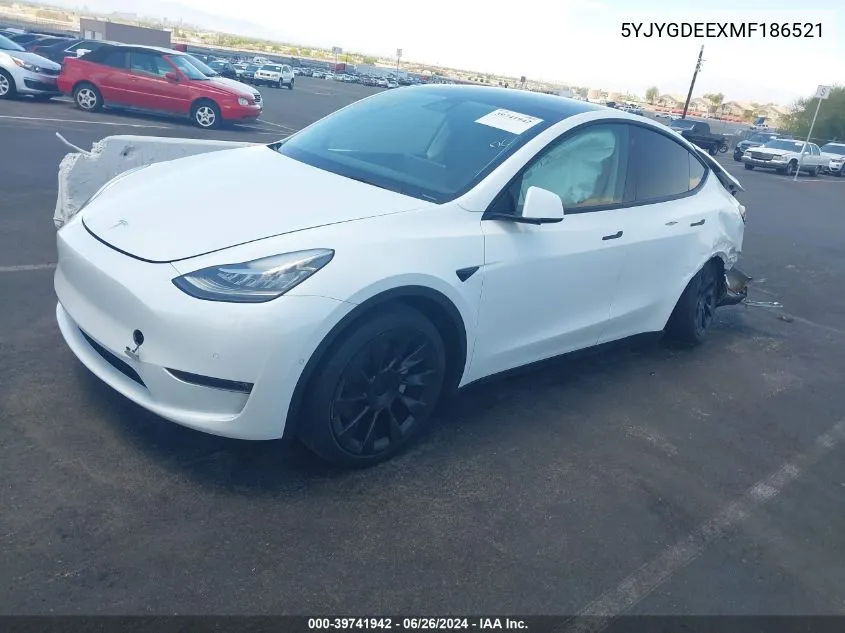 5YJYGDEEXMF186521 2021 Tesla Model Y Long Range Dual Motor All-Wheel Drive