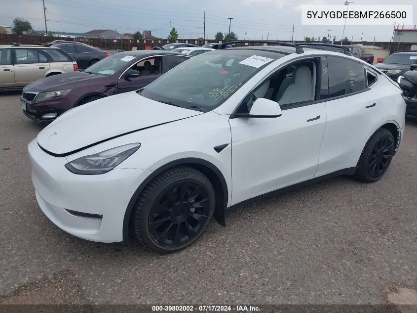 5YJYGDEE8MF266500 2021 Tesla Model Y Long Range Dual Motor All-Wheel Drive