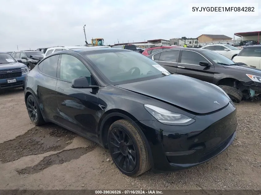 2021 Tesla Model Y Long Range Dual Motor All-Wheel Drive VIN: 5YJYGDEE1MF084282 Lot: 39836526