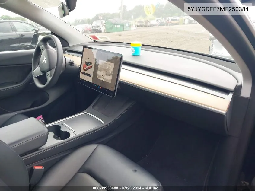 5YJYGDEE7MF250384 2021 Tesla Model Y