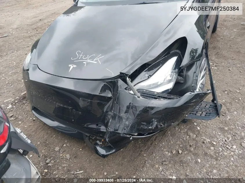 5YJYGDEE7MF250384 2021 Tesla Model Y