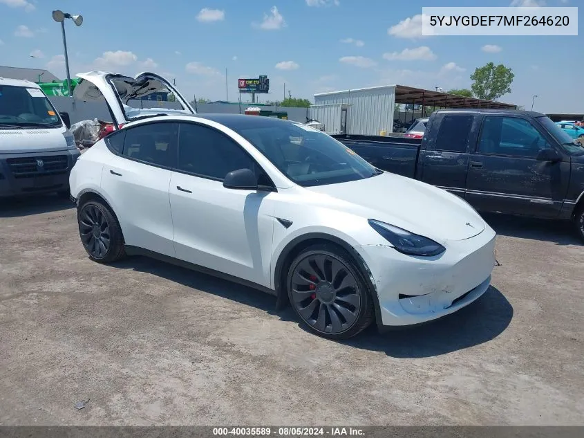 5YJYGDEF7MF264620 2021 Tesla Model Y Performance Dual Motor All-Wheel Drive